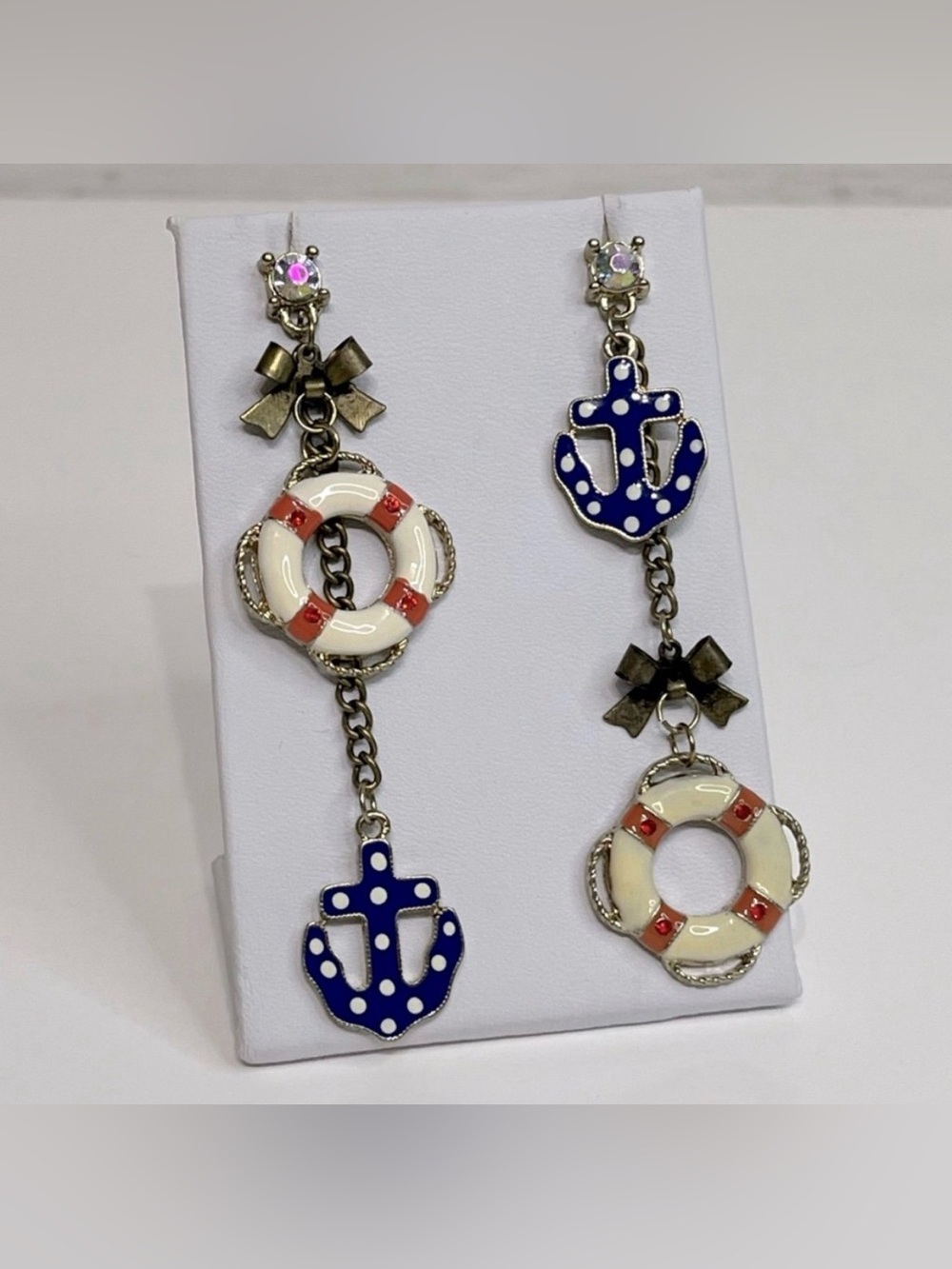 NEW Antique Gold Nautical Style Earrings